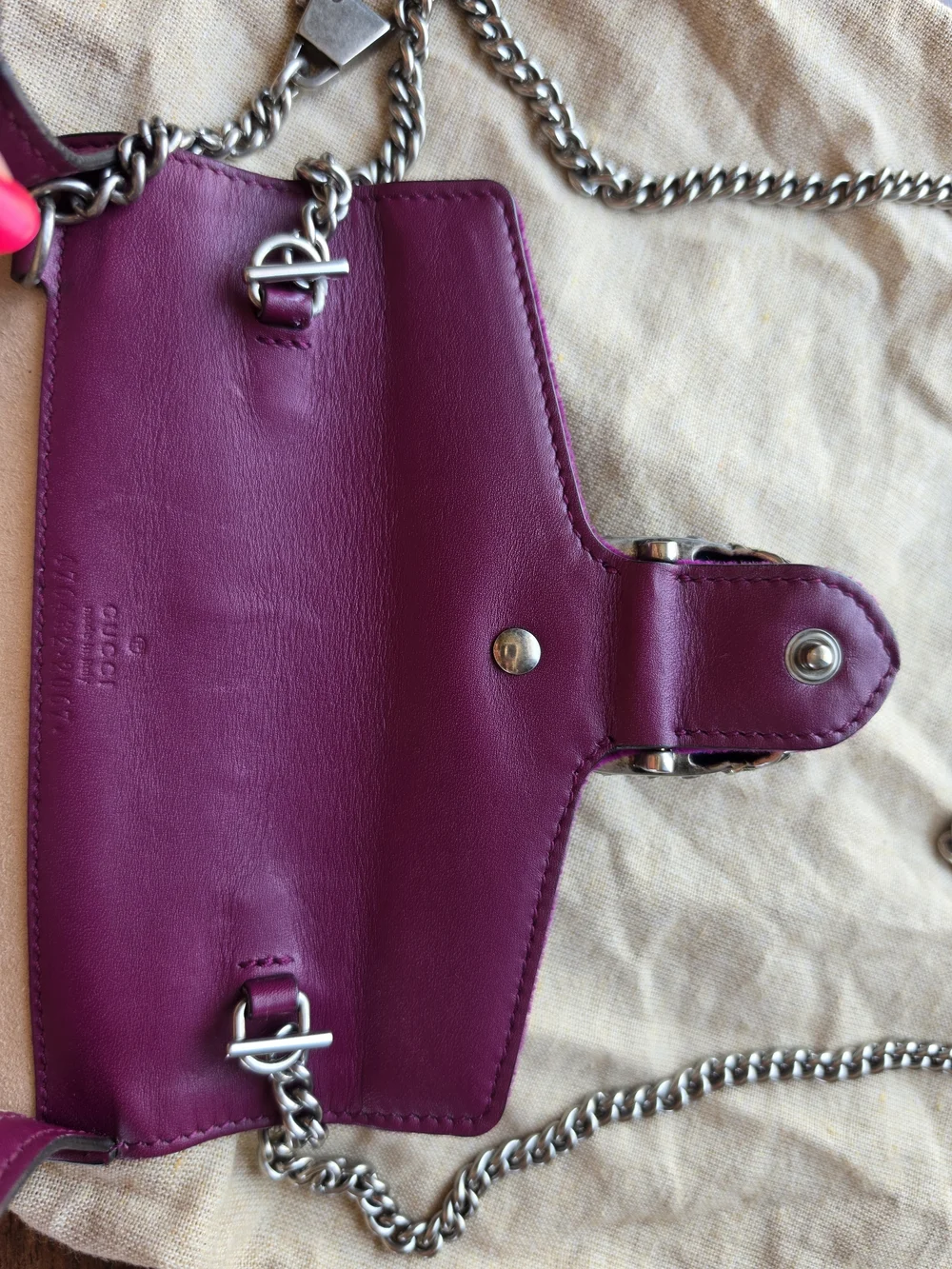 Gucci Dionysus Velvet Super Mini Chain Bag